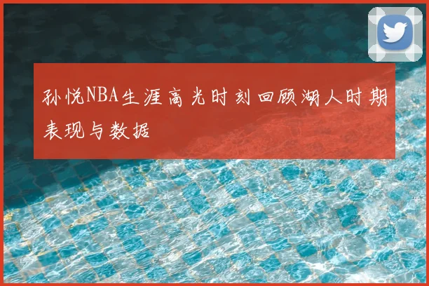 孙悦NBA生涯高光时刻回顾湖人时期表现与数据